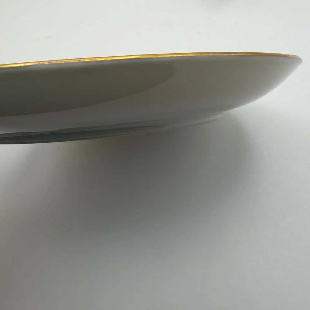 Vintage Hand Painted Plum Fruit Gold Trim Decorative Salad Plate 7.5